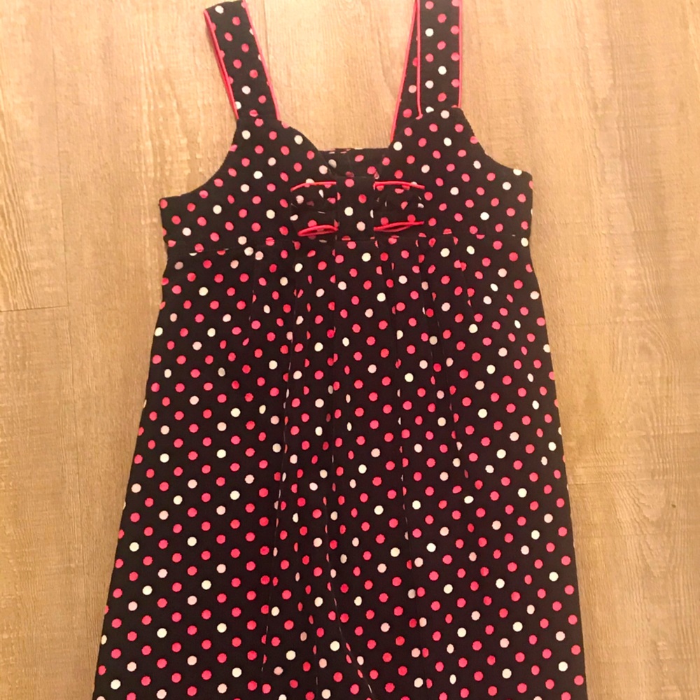 Girls Size 6 corduroy polka dot jumper dress.